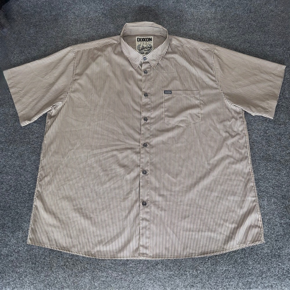DIXXON Flannel Co The Benny Triple Stripe Shirt Mens 4XL Short Sleeve Button Up - Picture 1 of 8